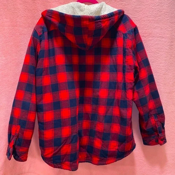 Boston Traders Shearling-lined Flannel Coat XXL Plus Fall Winter Cozy Warm Snow - Picture 8 of 16
